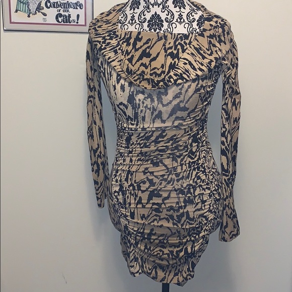 Tart rouched tiger print dress - Picture 1 of 2